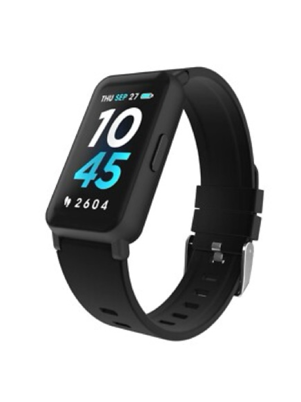iTech Active 3 Unisex Adult Smartwatch Fitness Tracker, Black, Silicone Strap